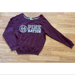 PINK Graphic Crew Neck slightly cropped